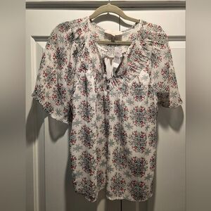 Floral Short Sleeve Blouse